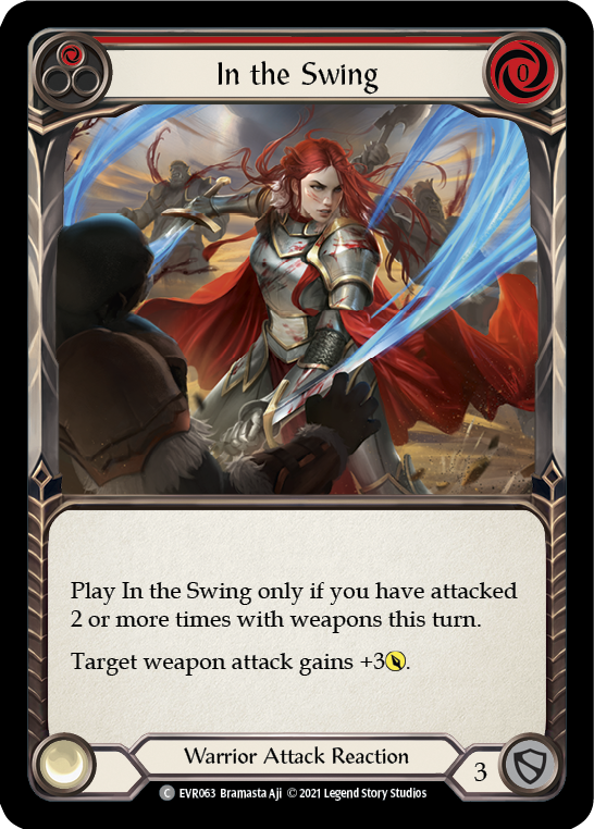 Flesh and Blood TCG | In the Swing (Red) [EVR063] (Everfest)  1st Edition Rainbow Foil | The Nerd Merchant