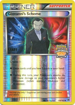 Pokemon | Giovanni's Scheme (138/162) (Championship Promo Staff) [XY: BREAKthrough] | The Nerd Merchant