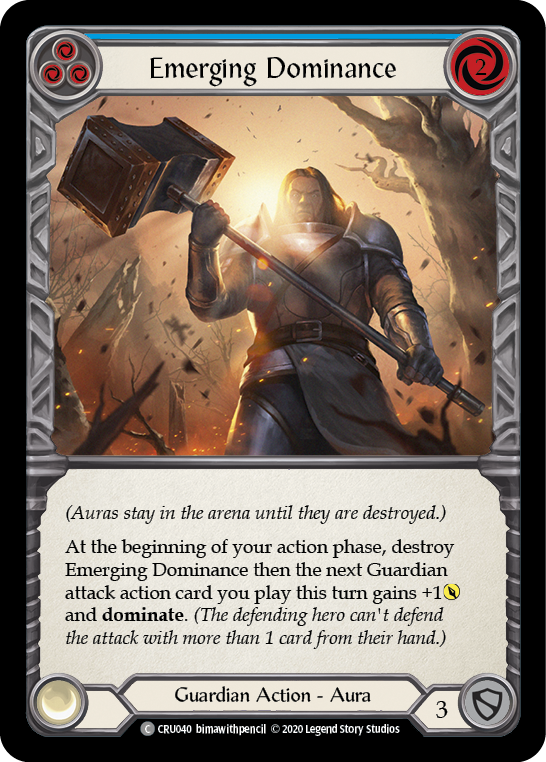 Flesh and Blood TCG | Emerging Dominance (Blue) [CRU040] (Crucible of War)  1st Edition Normal | The Nerd Merchant