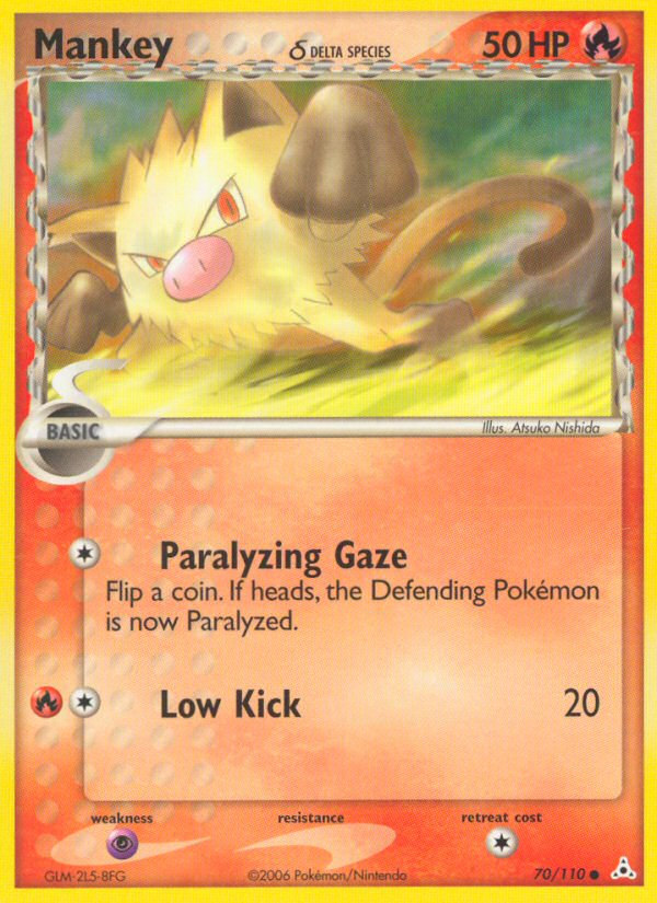 Pokemon | Mankey (70/110) (Delta Species) [EX: Holon Phantoms] | The Nerd Merchant