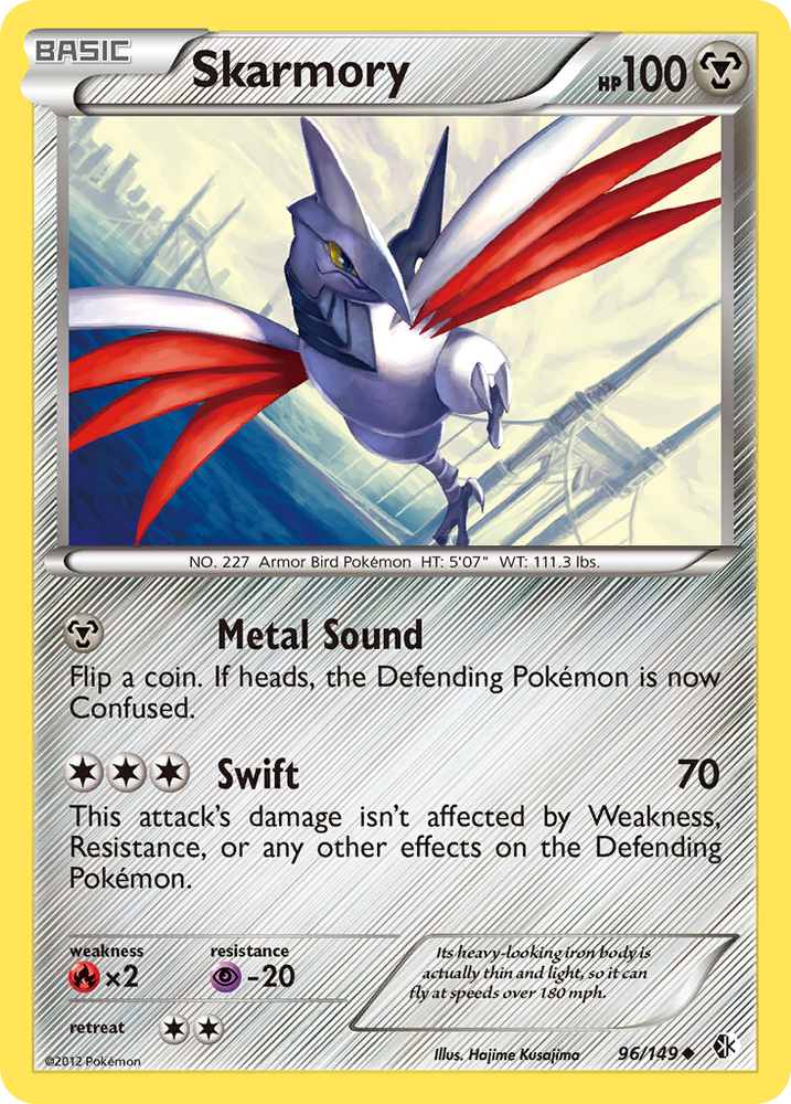 Pokemon | Skarmory (96/149) [Black & White: Boundaries Crossed] | The Nerd Merchant