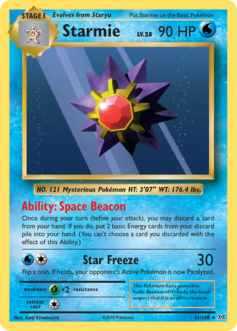 Pokemon | Starmie (31/108) [XY: Evolutions] | The Nerd Merchant