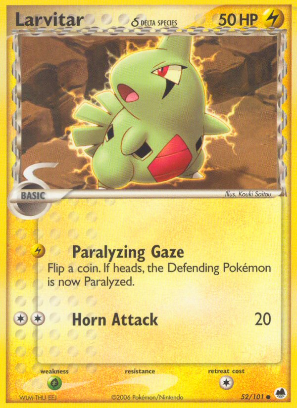 Pokemon | Larvitar (52/101) (Delta Species) [EX: Dragon Frontiers] | The Nerd Merchant