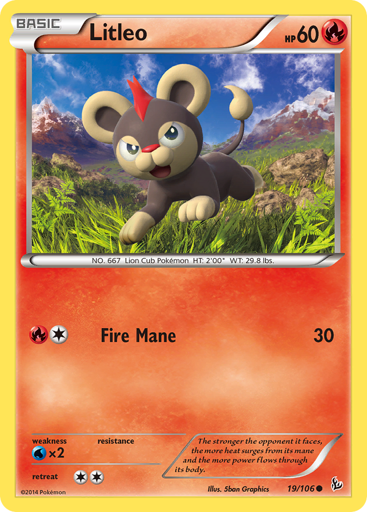 Pokemon | Litleo (19/106) [XY: Flashfire] | The Nerd Merchant
