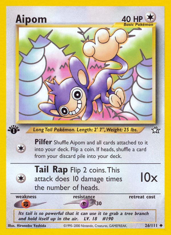 Pokemon | Aipom (26/111) [Neo Genesis 1st Edition] | The Nerd Merchant