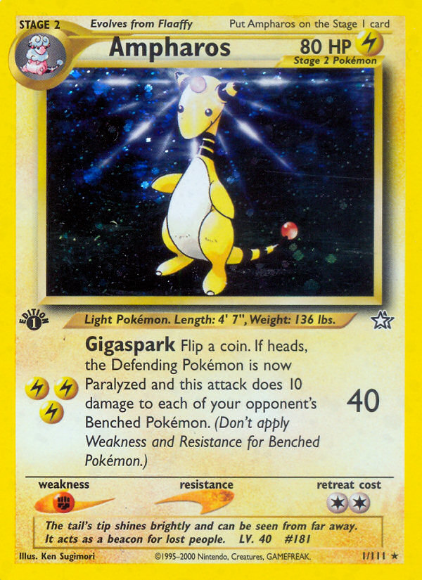 Pokemon | Ampharos (1/111) [Neo Genesis 1st Edition] | The Nerd Merchant