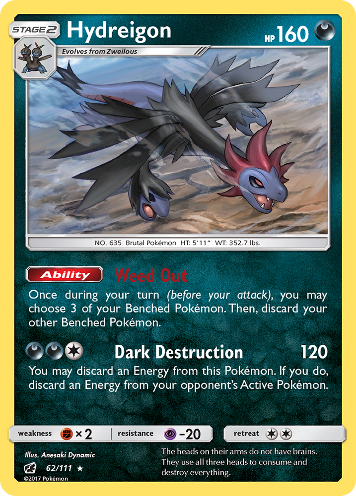 Pokemon | Hydreigon (62/111) [Sun & Moon: Crimson Invasion] | The Nerd Merchant
