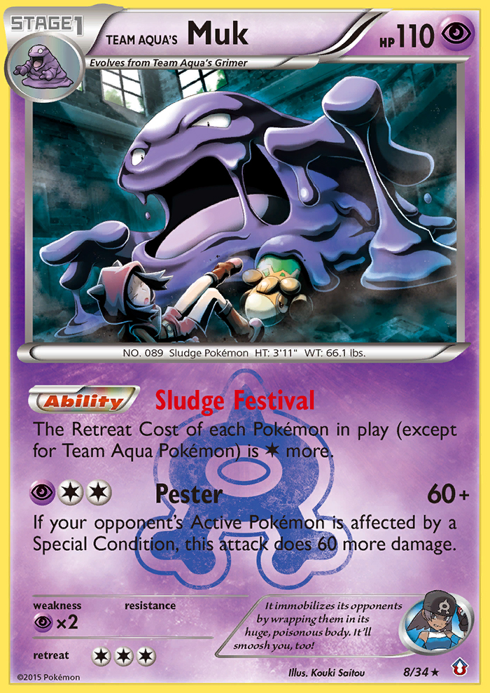 Pokemon | Team Aqua's Muk (8/34) [XY: Double Crisis] | The Nerd Merchant