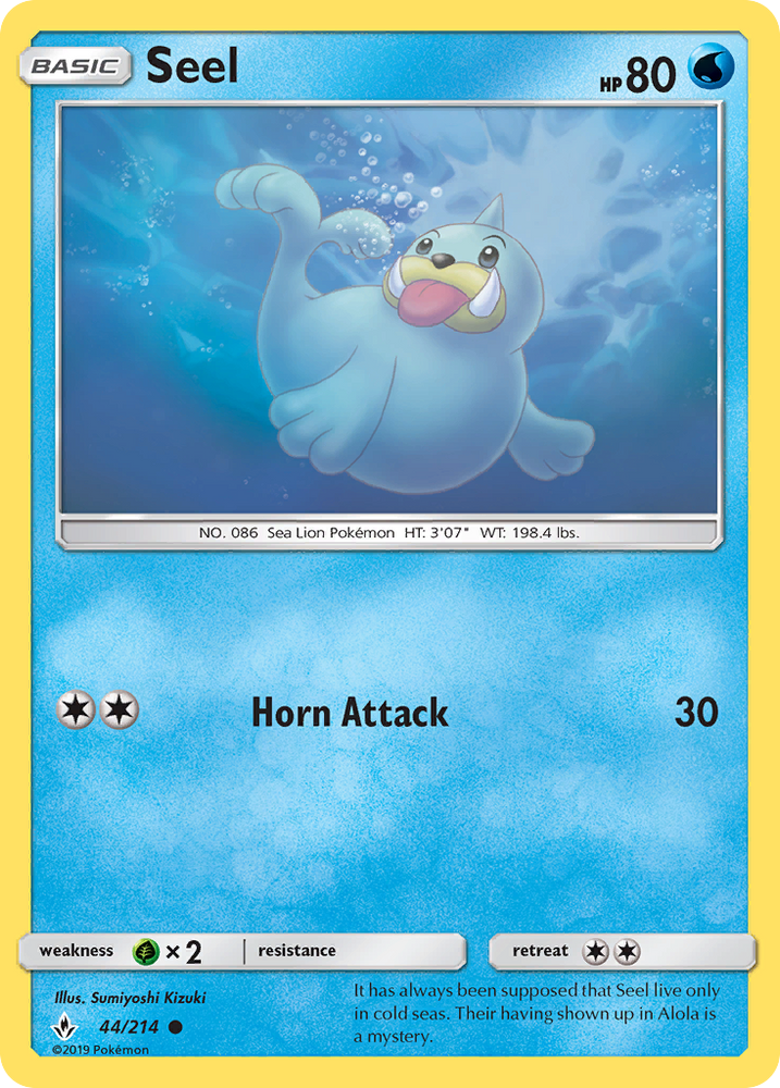 Pokemon | Seel (44/214) [Sun & Moon: Unbroken Bonds] | The Nerd Merchant