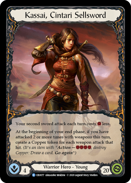 Flesh and Blood TCG | Kassai, Cintari Sellsword [CRU077] (Crucible of War)  1st Edition Normal | The Nerd Merchant