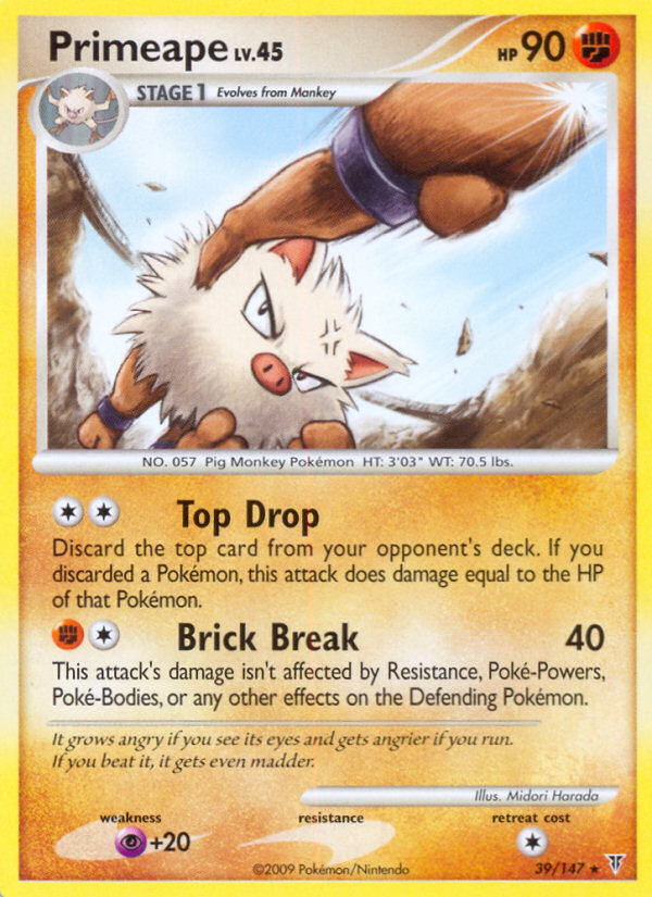 Pokemon | Primeape (39/147) [Platinum: Supreme Victors] | The Nerd Merchant