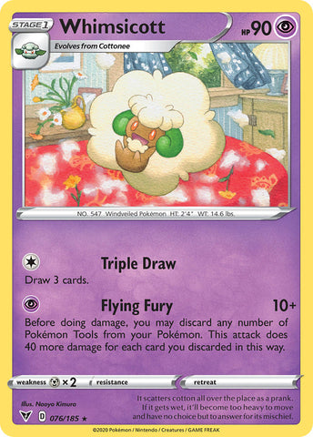 Pokemon | Whimsicott (076/185) [Sword & Shield: Vivid Voltage] | The Nerd Merchant