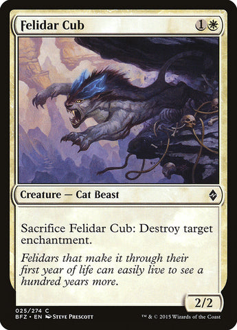 Magic | Felidar Cub [Battle for Zendikar] | The Nerd Merchant