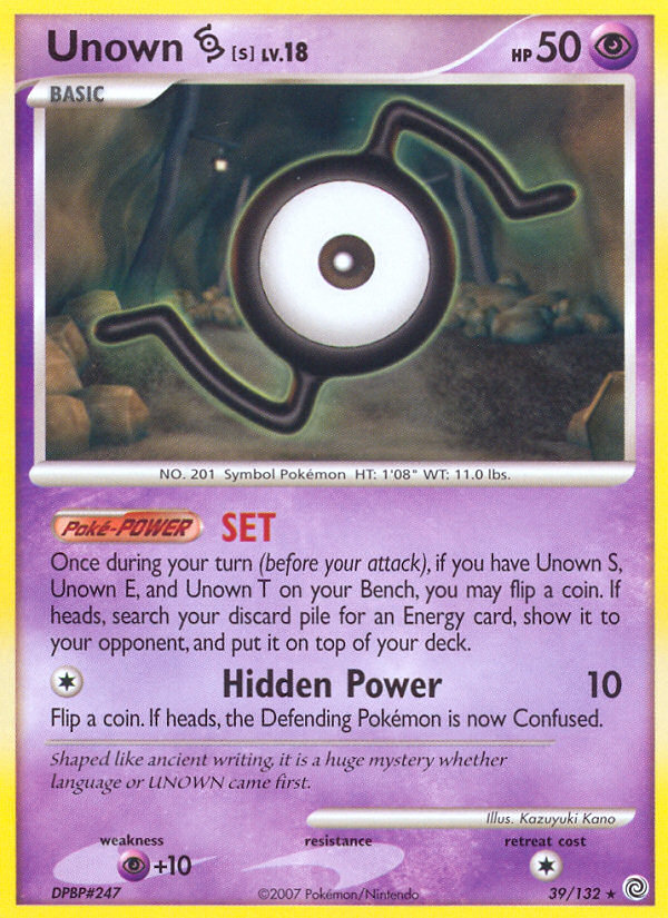 Pokemon | Unown S (39/132) [Diamond & Pearl: Secret Wonders] | The Nerd Merchant