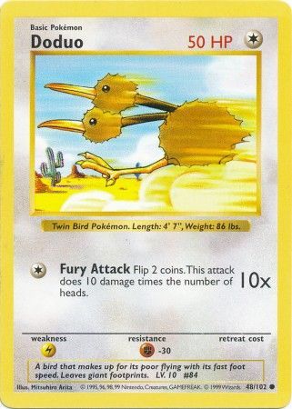 Pokemon | Doduo (48/102) [Base Set Shadowless Unlimited] | The Nerd Merchant
