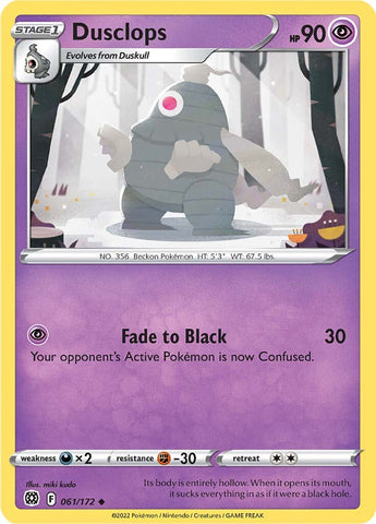 Pokemon | Dusclops (061/172) [Sword & Shield: Brilliant Stars] | The Nerd Merchant