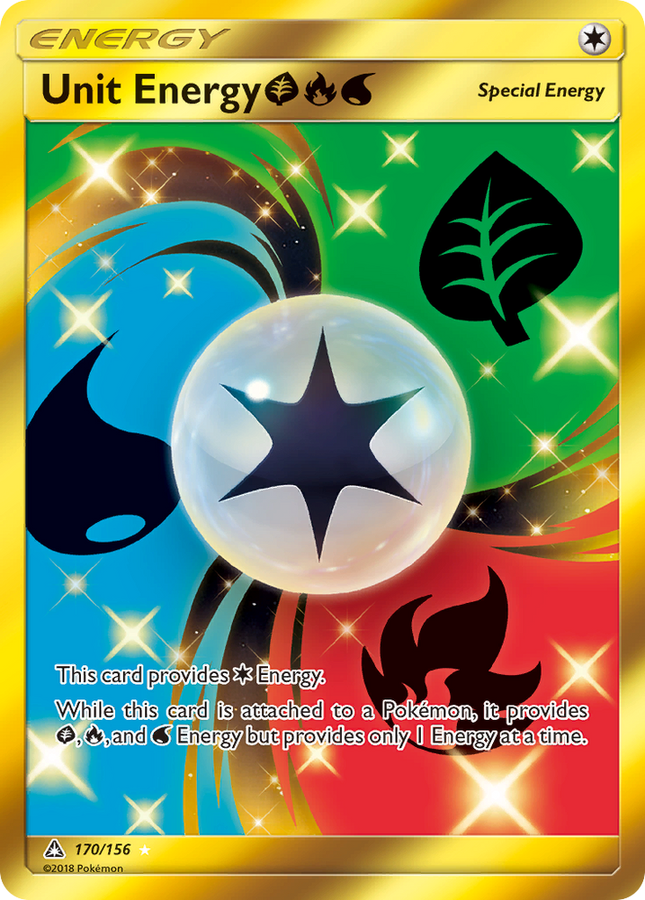 Pokemon | Unit Energy (170/156) (Grass, Fire, Water) [Sun & Moon: Ultra Prism] | The Nerd Merchant