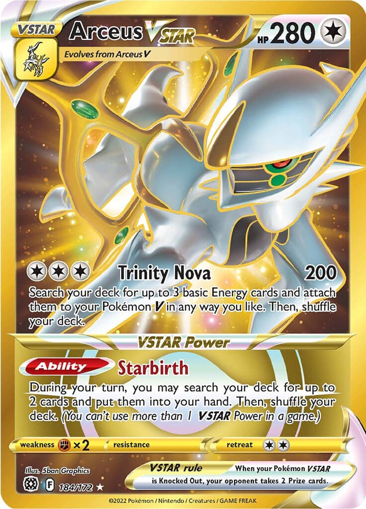 Pokemon | Arceus VSTAR (184/172) [Sword & Shield: Brilliant Stars] | The Nerd Merchant