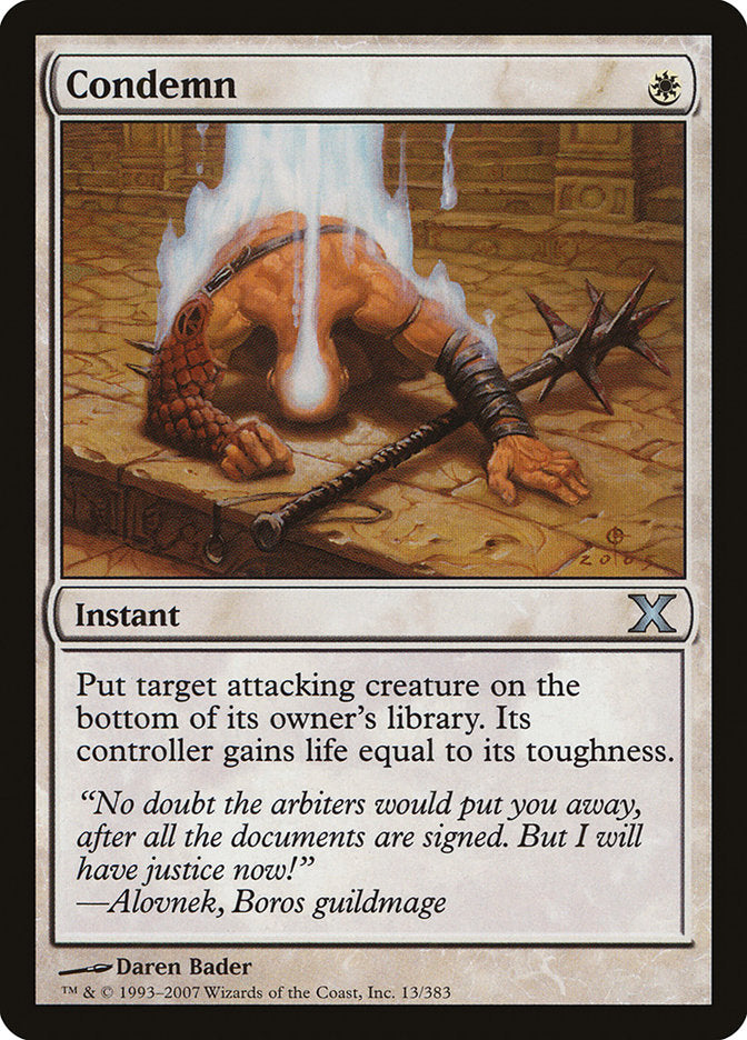 Magic | Condemn [Tenth Edition] | The Nerd Merchant