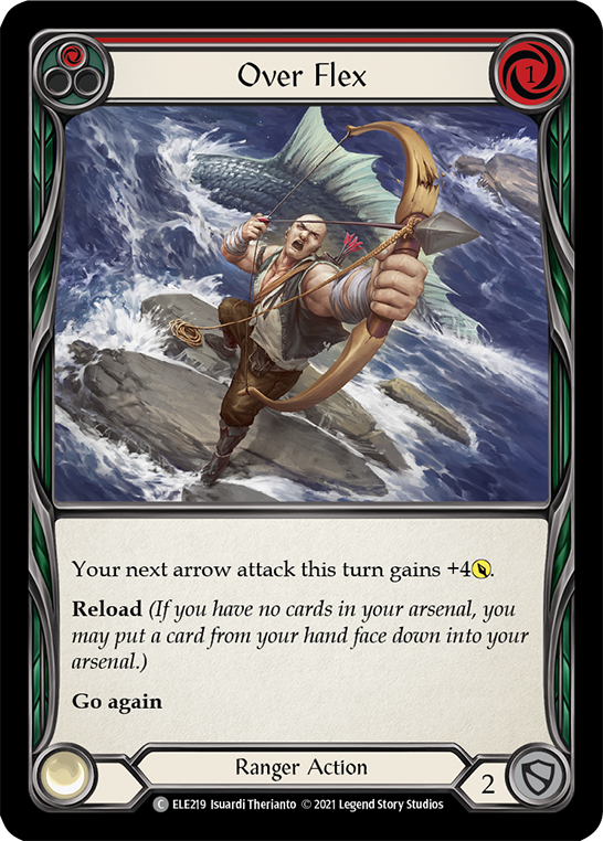 Flesh and Blood TCG | Over Flex (Red) [ELE219] (Tales of Aria)  1st Edition Normal | The Nerd Merchant