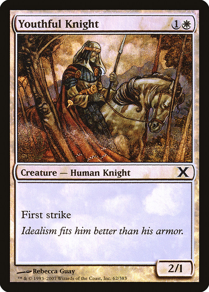 Magic | Youthful Knight (Premium Foil) [Tenth Edition] | The Nerd Merchant