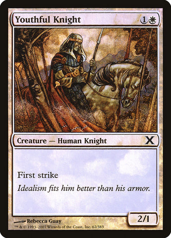Magic | Youthful Knight (Premium Foil) [Tenth Edition] | The Nerd Merchant