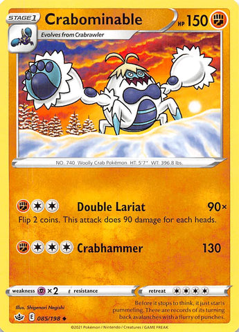 Pokemon | Crabominable (085/198) [Sword & Shield: Chilling Reign] | The Nerd Merchant