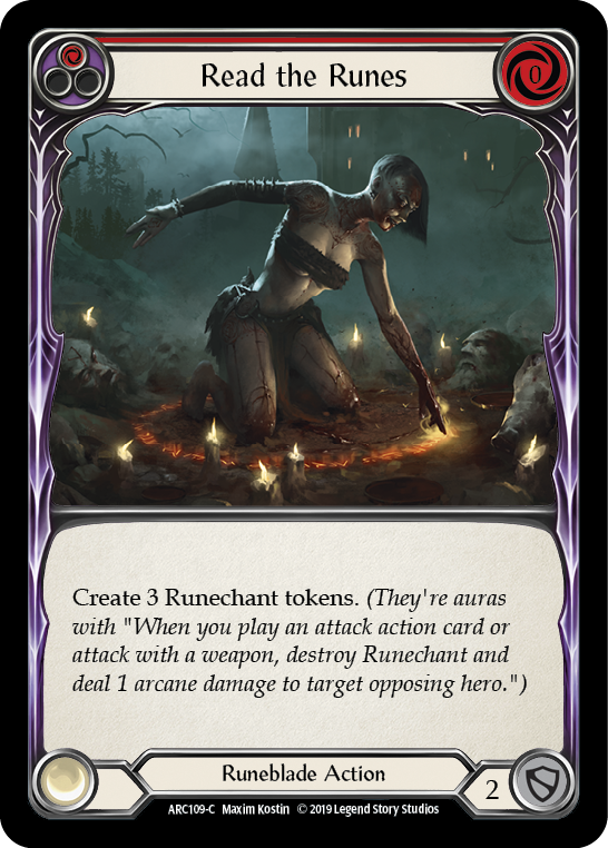Flesh and Blood TCG | Read the Runes (Red) [ARC109-C] (Arcane Rising)  1st Edition Normal | The Nerd Merchant
