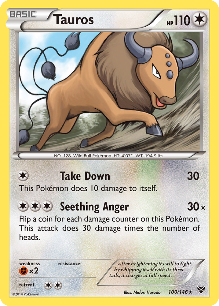 Pokemon | Tauros (100/146) [XY: Base Set] | The Nerd Merchant