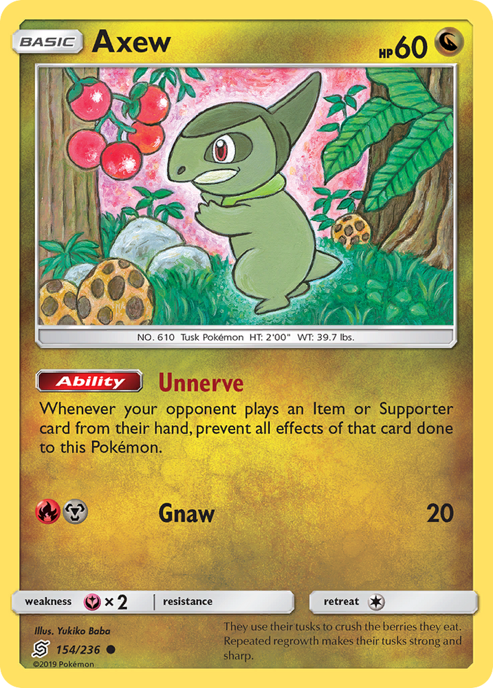 Pokemon | Axew (154/236) [Sun & Moon: Unified Minds] | The Nerd Merchant