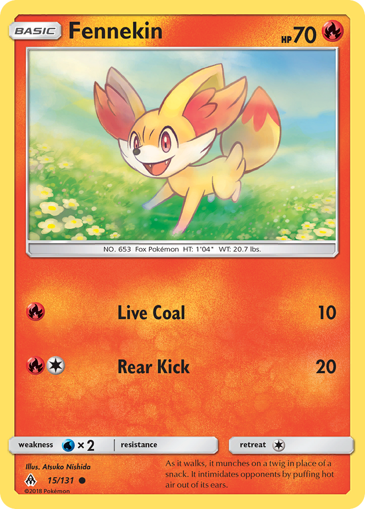 Pokemon | Fennekin (15/131) [Sun & Moon: Forbidden Light] | The Nerd Merchant