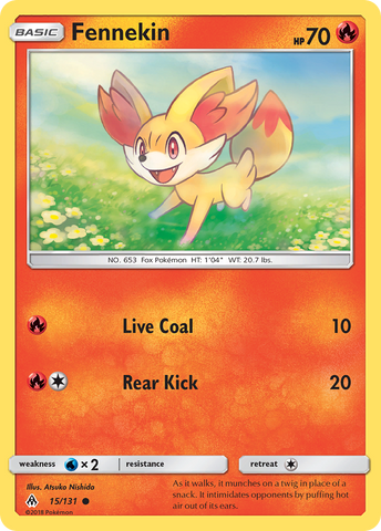 Pokemon | Fennekin (15/131) [Sun & Moon: Forbidden Light] | The Nerd Merchant
