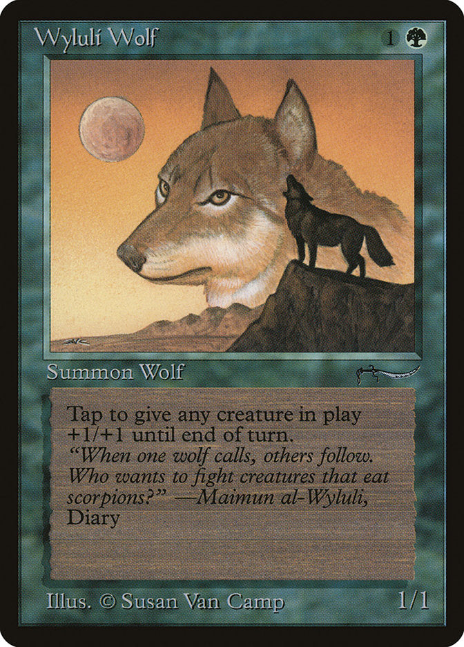 Magic | Wyluli Wolf (Dark Mana Cost) [Arabian Nights] | The Nerd Merchant