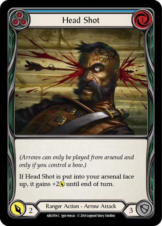 Flesh and Blood TCG | Head Shot (Blue) [ARC059-C] (Arcane Rising)  1st Edition Normal | The Nerd Merchant