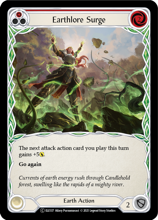 Flesh and Blood TCG | Earthlore Surge (Red) [U-ELE137] (Tales of Aria Unlimited)  Unlimited Rainbow Foil | The Nerd Merchant