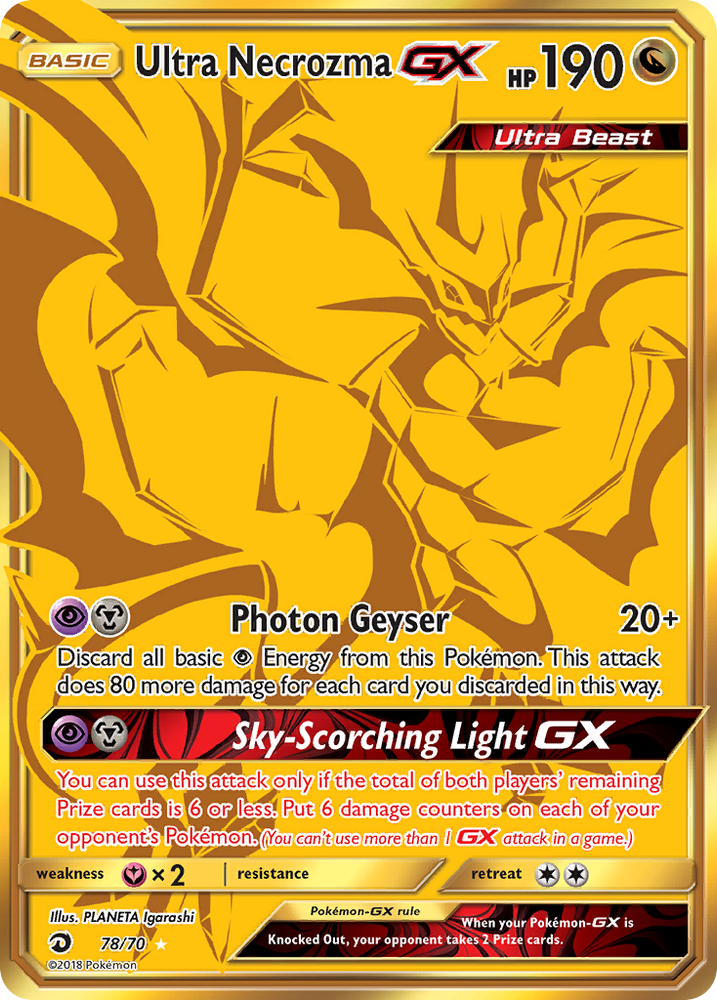 Pokemon | Ultra Necrozma GX (78/70) [Sun & Moon: Dragon Majesty] | The Nerd Merchant