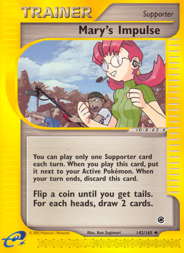Pokemon | Mary's Impulse (142/165) [Expedition: Base Set] | The Nerd Merchant