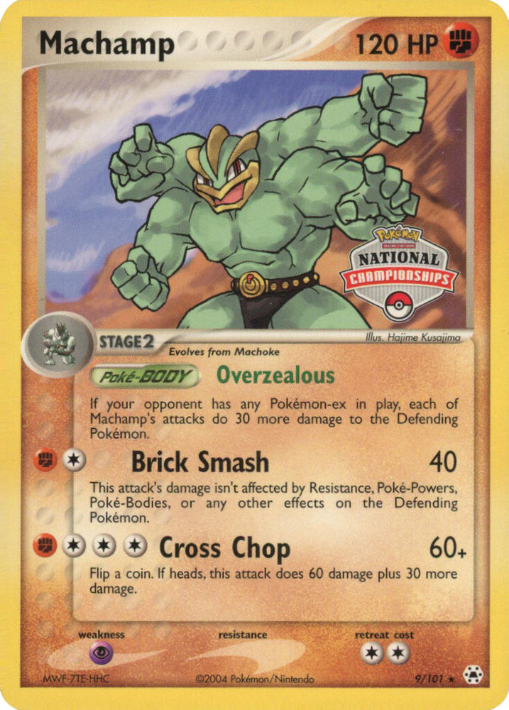 Pokemon | Machamp (9/101) (National Championships Promo) [EX: Hidden Legends] | The Nerd Merchant