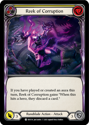 Flesh and Blood TCG | Reek of Corruption (Yellow) [EVR114] (Everfest)  1st Edition Rainbow Foil | The Nerd Merchant