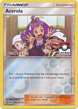 Pokemon | Acerola (112a/147) (League Promo 4th Place) [Sun & Moon: Burning Shadows] | The Nerd Merchant