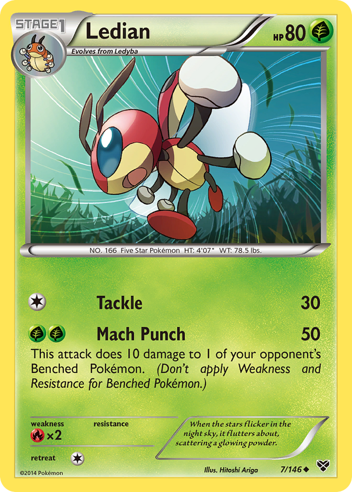 Pokemon | Ledian (7/146) [XY: Base Set] | The Nerd Merchant