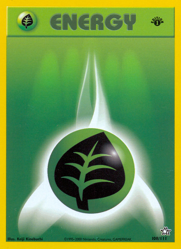 Pokemon | Grass Energy (108/111) [Neo Genesis 1st Edition] | The Nerd Merchant