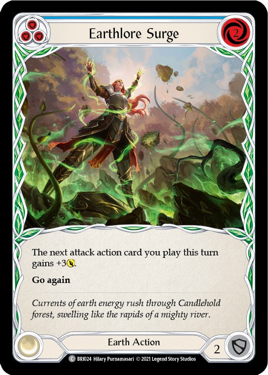 Flesh and Blood TCG | Earthlore Surge (Blue) [BRI024] (Tales of Aria Briar Blitz Deck)  1st Edition Normal | The Nerd Merchant