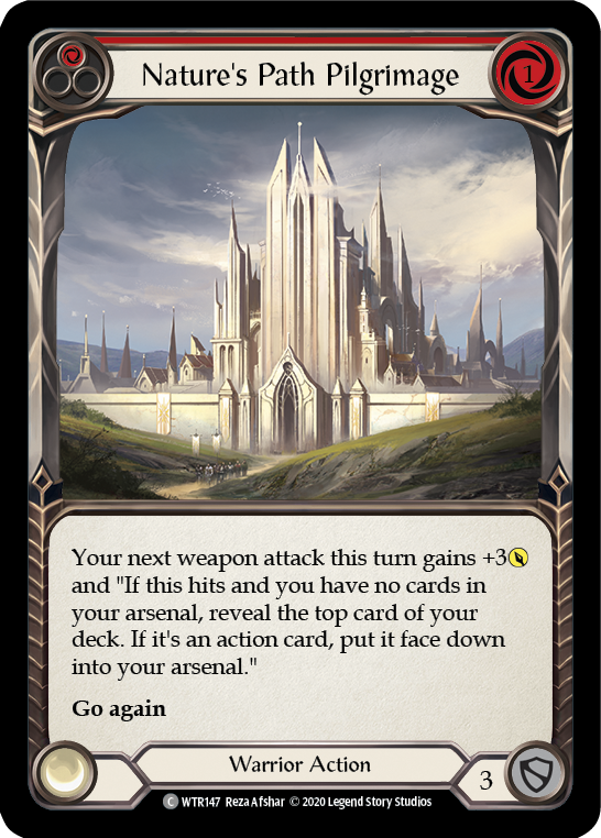 Flesh and Blood TCG | Nature's Path Pilgrimage (Red) [U-WTR147] (Welcome to Rathe Unlimited)  Unlimited Rainbow Foil | The Nerd Merchant