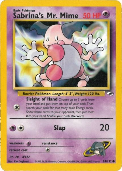 Pokemon | Sabrina's Mr. Mime (94/132) [Gym Heroes Unlimited] | The Nerd Merchant