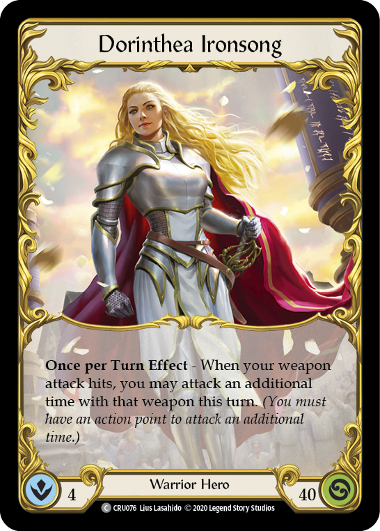 Flesh and Blood TCG | Dorinthea Ironsong [CRU076] (Crucible of War)  1st Edition Normal | The Nerd Merchant