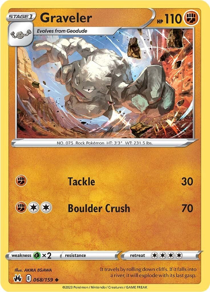 Pokemon | Graveler (068/159) [Sword & Shield: Crown Zenith] | The Nerd Merchant