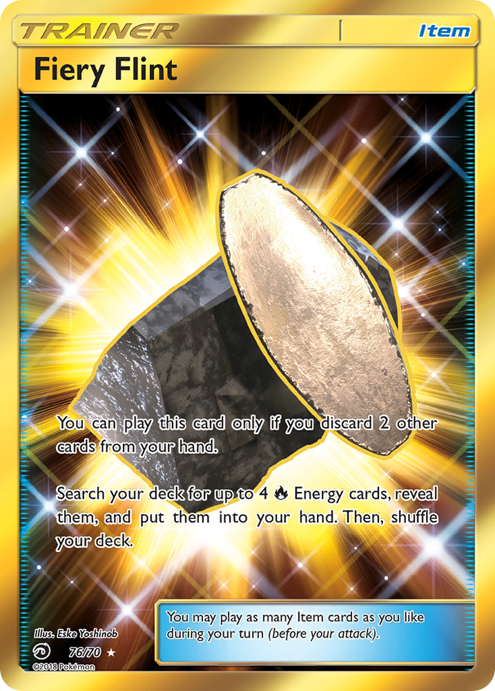 Pokemon | Fiery Flint (76/70) [Sun & Moon: Dragon Majesty] | The Nerd Merchant