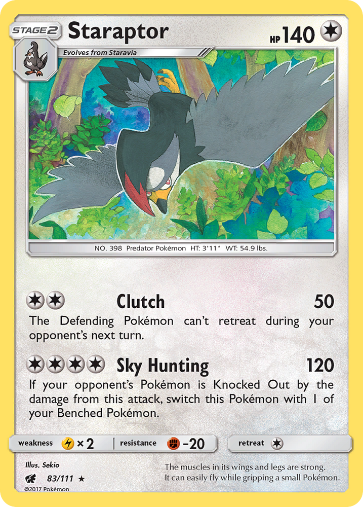 Pokemon | Staraptor (83/111) [Sun & Moon: Crimson Invasion] | The Nerd Merchant