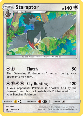 Pokemon | Staraptor (83/111) [Sun & Moon: Crimson Invasion] | The Nerd Merchant